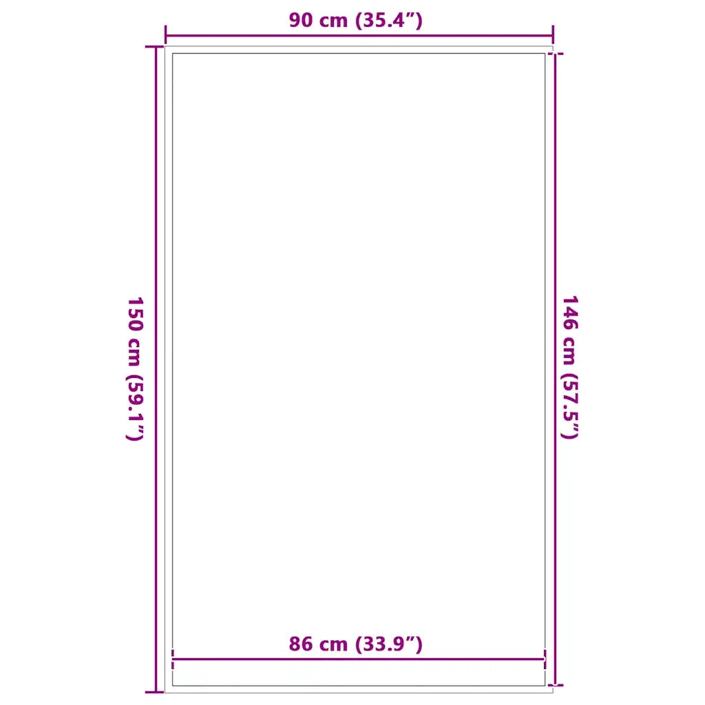 Zerbino Antracite 90x150 cm 4105552