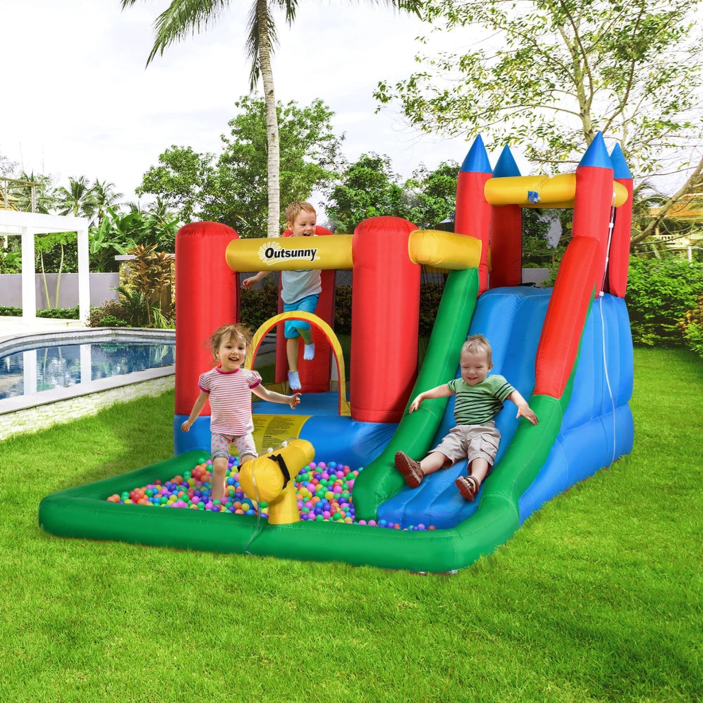 Castello Giostra Gonfiabile 330x245x215 cm in con Pompa Inclusa