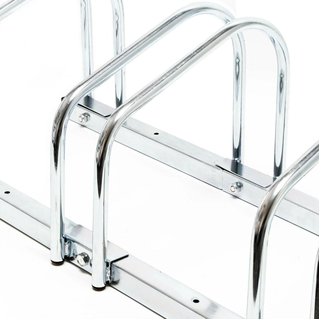 Portabiciclette da pavimento per 5 biciclette 130,5 cm metallo zincato bicicletta 16_0001501