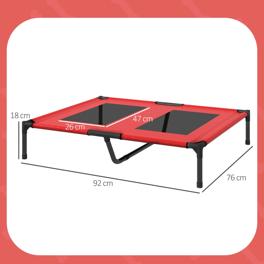 Letto per cani rialzato ¨C Xylo ¨C Rosso 92x76x18cm