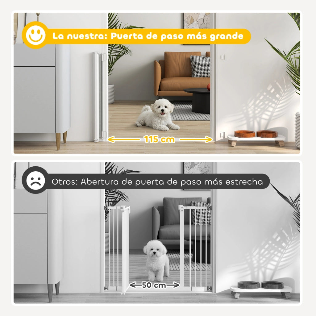 Barrera per Cani Estendibile ¨C Zephmum ¨C Grigio 115x5.5x82.5 cm