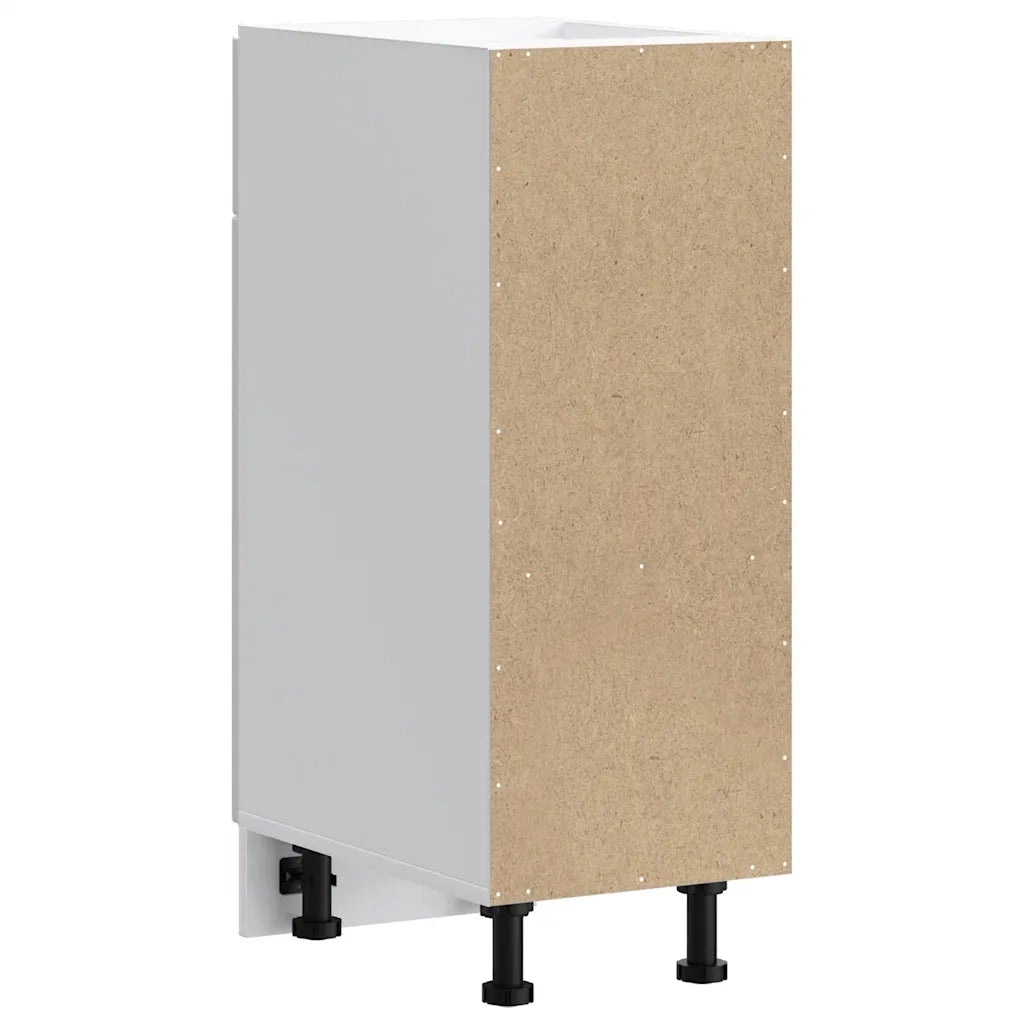 Mobile da cucina moderno con ampio spazio contenitivo 30 x 46 x 81,5 cm piedini regolabili legno composito bianco lucido 02_0049882