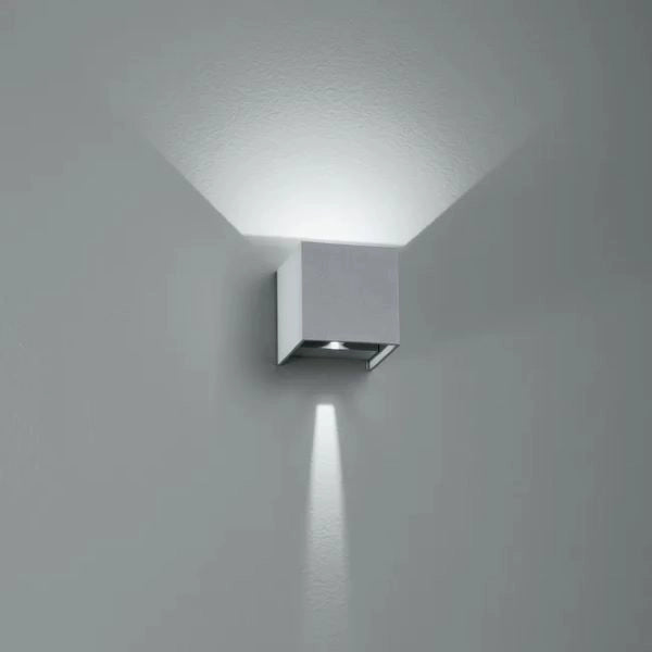 APPLIQUE PARETE CUBO DA ESTERNO A LED 2X2W ALFA FAN EUROPE