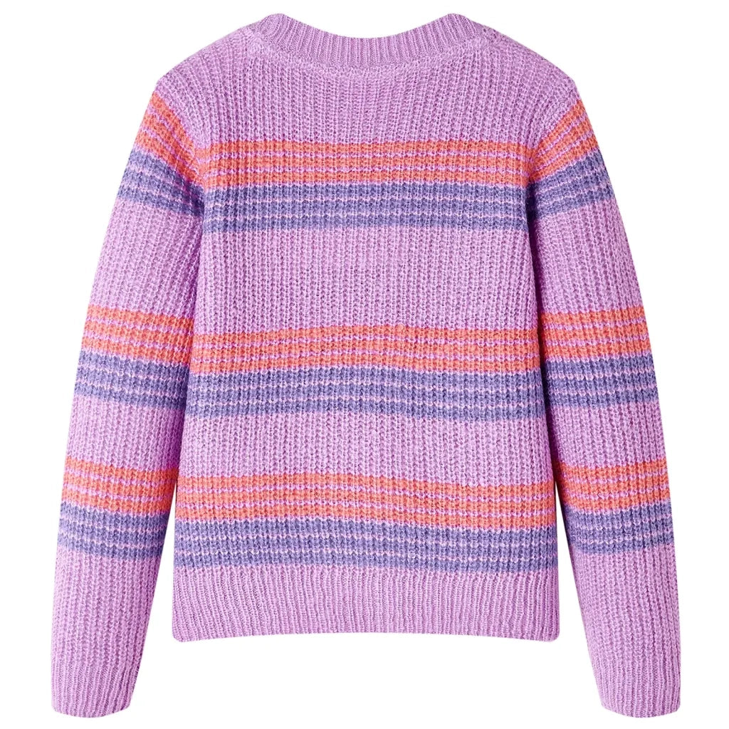 Maglione per Bambini Lavorato a Maglia Lilla e Rosa 104