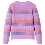 Maglione per Bambini Lavorato a Maglia Lilla e Rosa 104