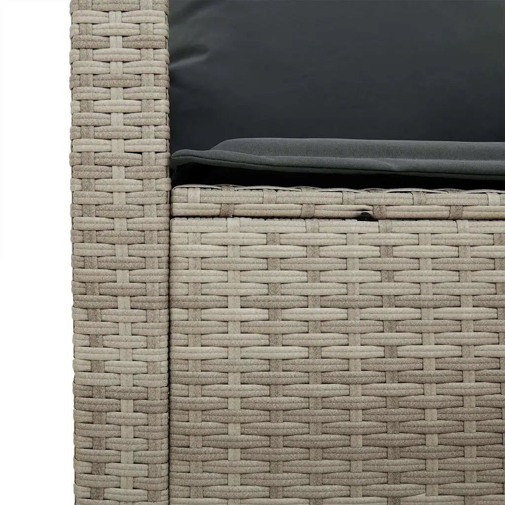 Set Divano da Giardino 6pz con Cuscini Grigio Chiaro Polyrattan 3324589
