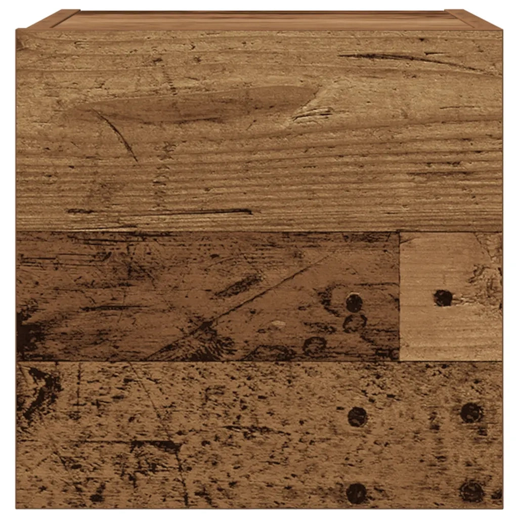 Mobili Porta TV a Parete 2pz Legno Antico 30,5x30x30 cm 856413