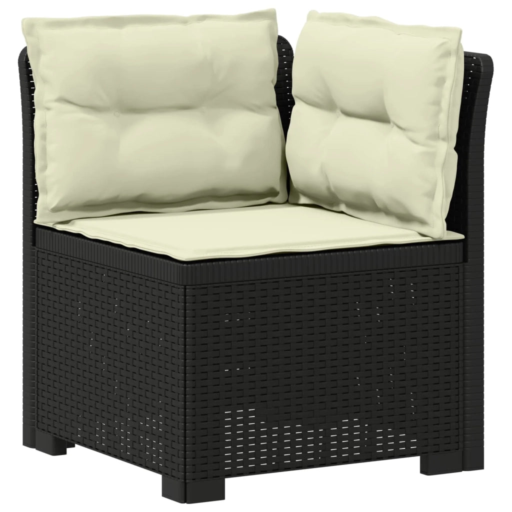 Divano da Giardino 5 Posti con Cuscini Stile Rattan PP 3444086