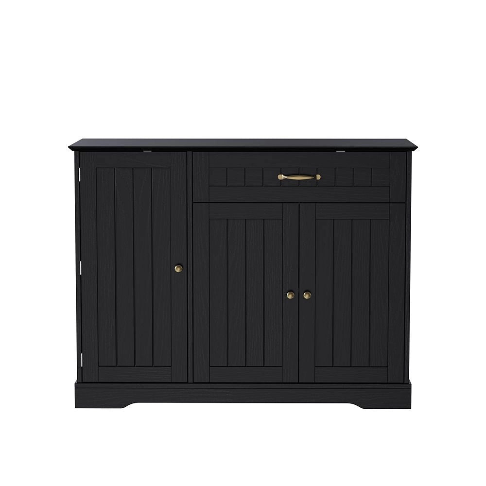 Buffet moderno elegante 3 porte 1 cassetto - Xylo - Nero