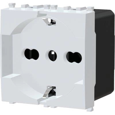 PRESA SCHUKO + SICUREZZA AVP - BIANCO VOLT 250 A 10/16 2P+T- 8 pezzi