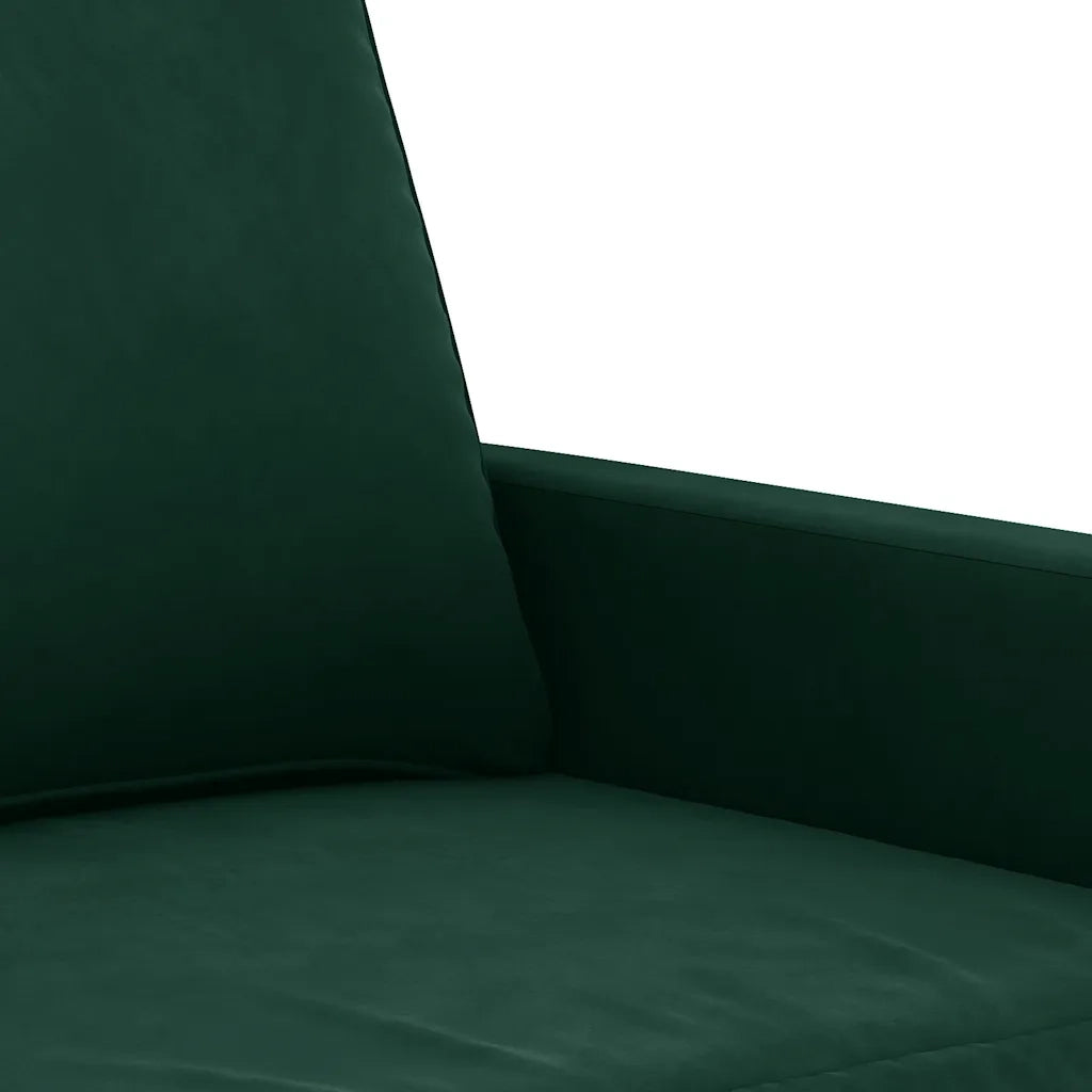 Divano a 3 Posti Verde Scuro 180 cm in Velluto 359211