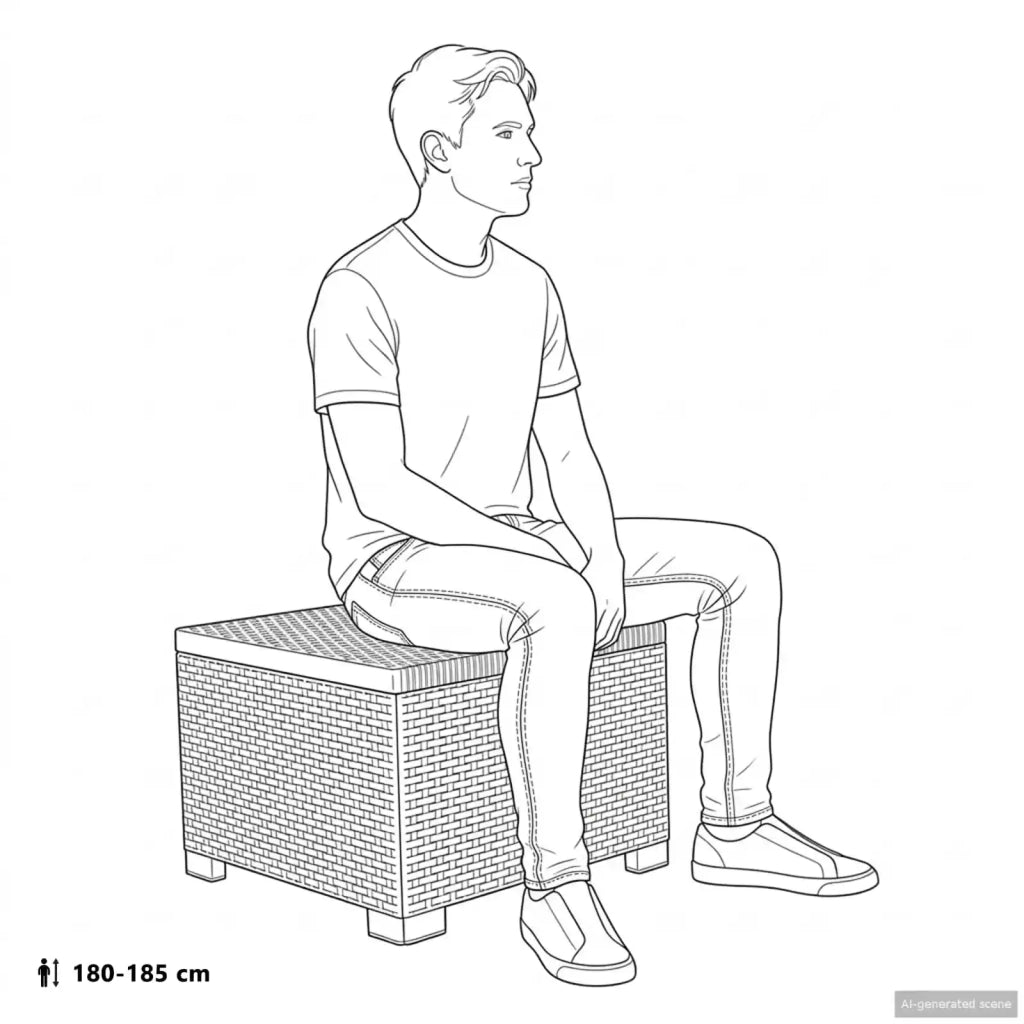 Divano da esterno-Divano da Giardino a 1 Posto con Cuscino Aspetto Rattan PP 364472