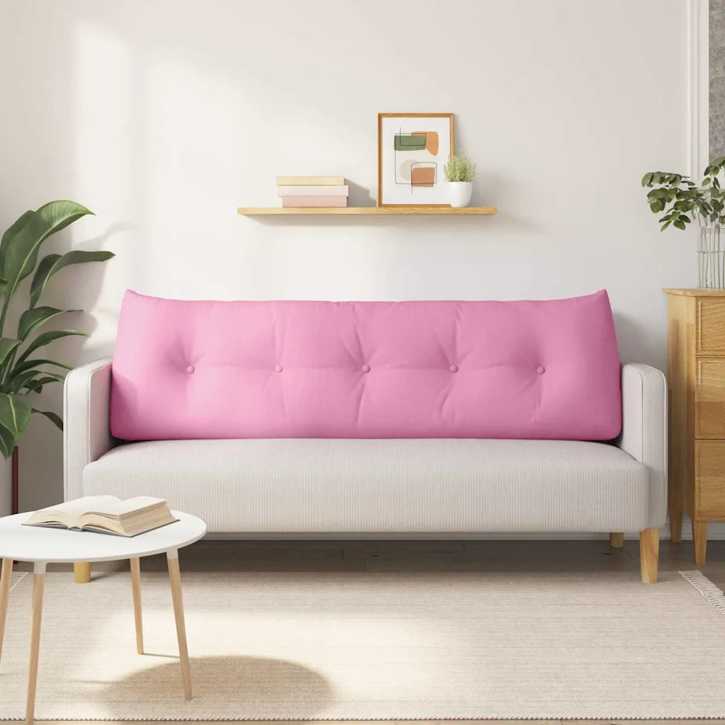 Cuscino per Schiena Rosa 160 x 24 x 50 cm Tessuto 42014543