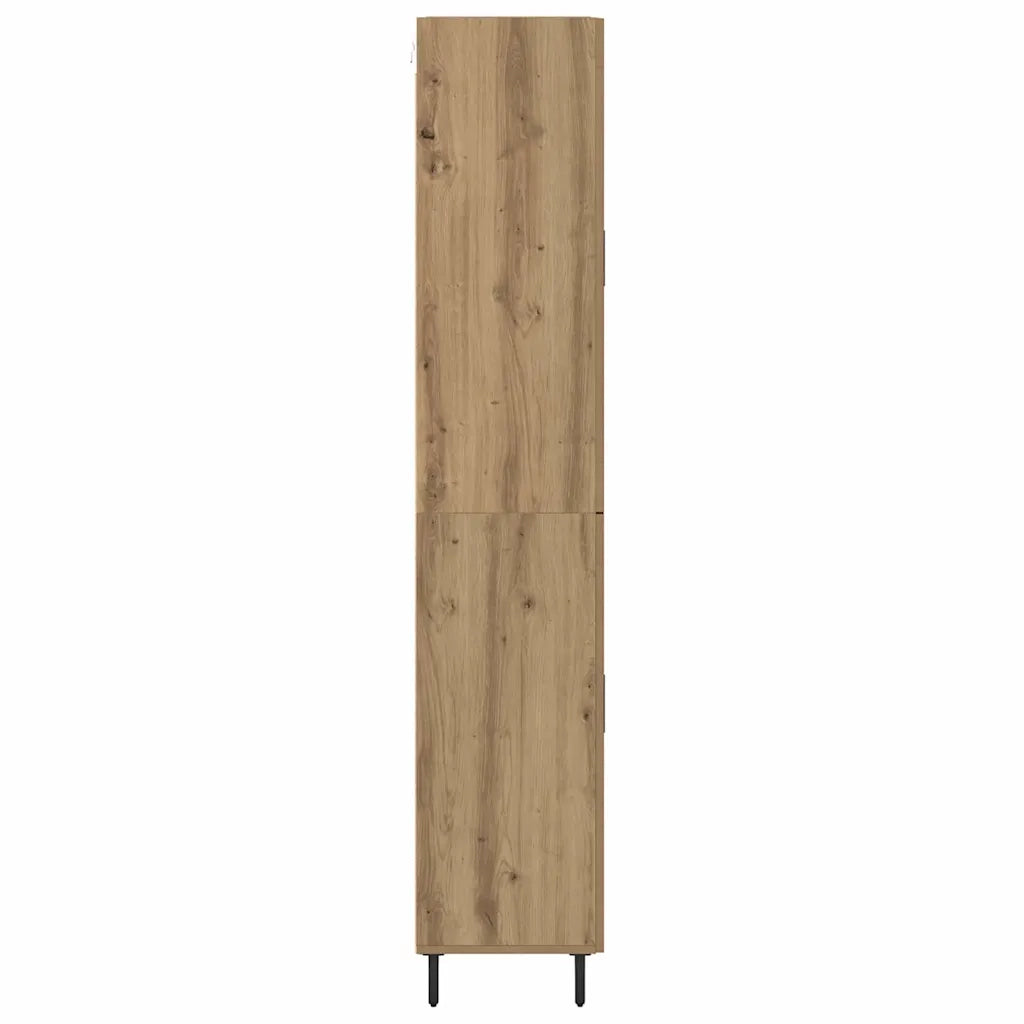 Credenza 2 pcs Legno vecchio Legno Stratificato e Vetro 3403184