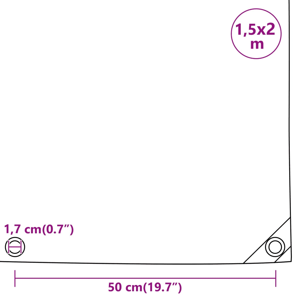 Telone Bianco 1,5x2 m 650 g/m² 156067