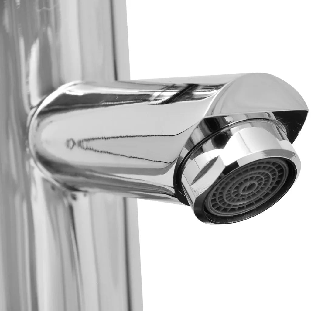 Set Mobili da Bagno 10 pz con Lavabo e Rubinetto Nero 273691