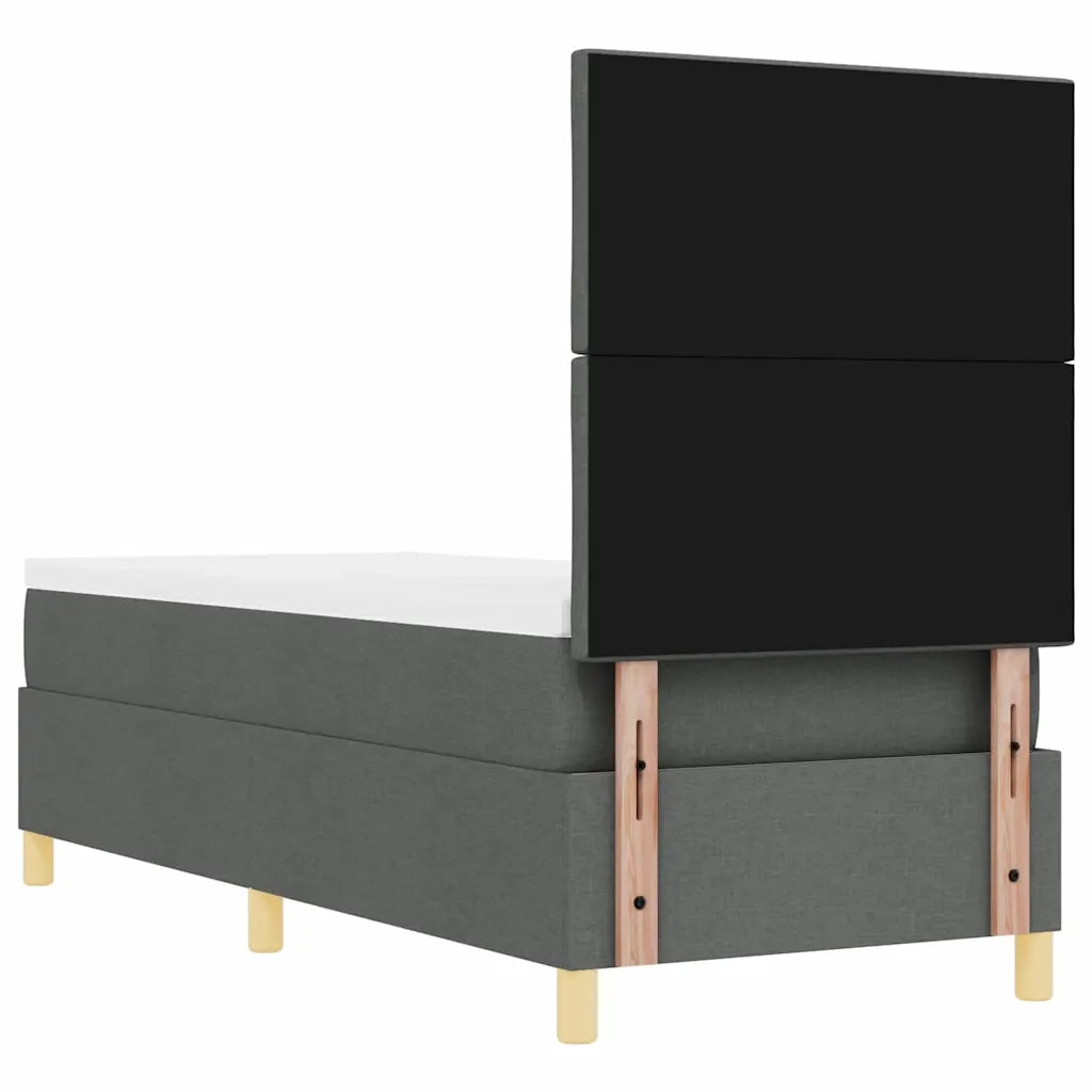Letto a Sorgente LED Grigio scuro 80 x 200 cm Tessuto 3343132
