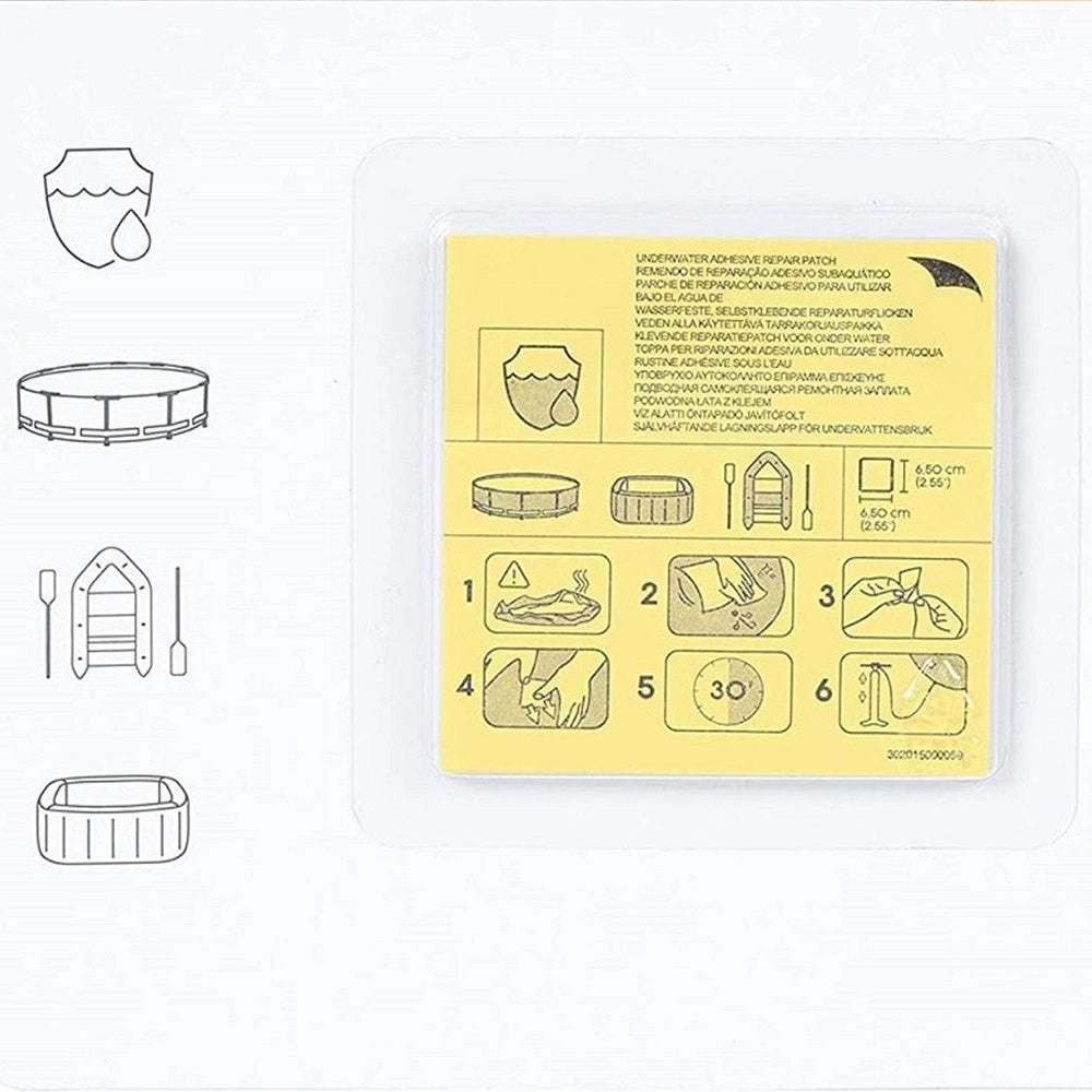 Trade Shop - Kit 10pz Toppe Di Riparazione Autoadesive Per Piscine Resistenti All'acqua 62091 -