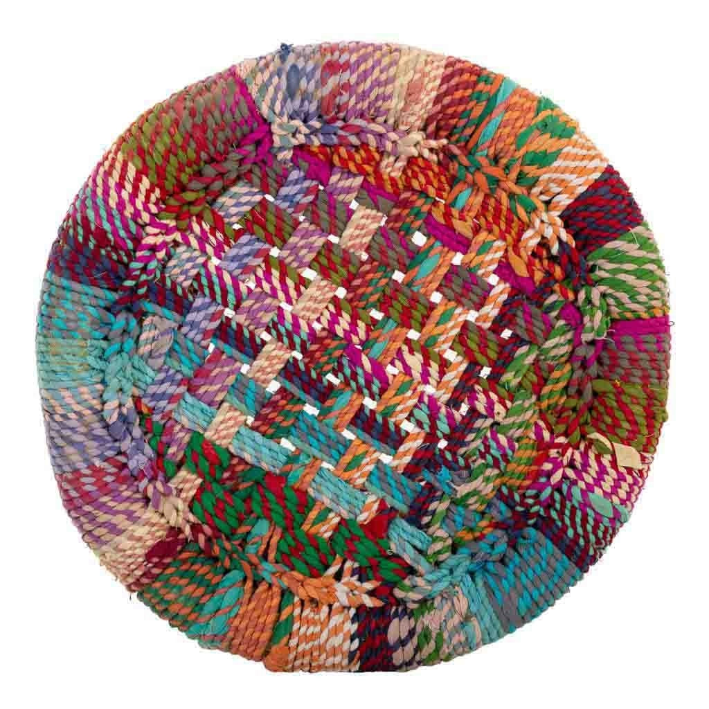 Set di 2 sgabelli in bambù multicolore