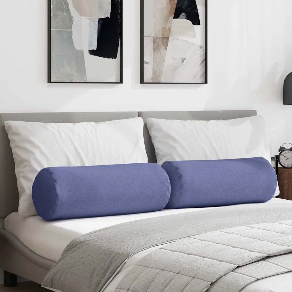 Cuscini a rullo 2 pcs Blu jeans Ø 25 x 70 cm Tessuto 42014325