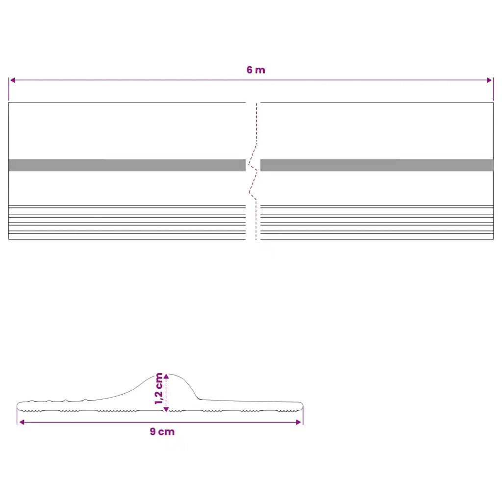 Guarnizione per pavimento del garage Nero e Giallo PVC 42038287