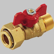 VALVOLA A SFERA DIRITTA MASCHIO CON GIRELLO  3/41 F     TIEMME