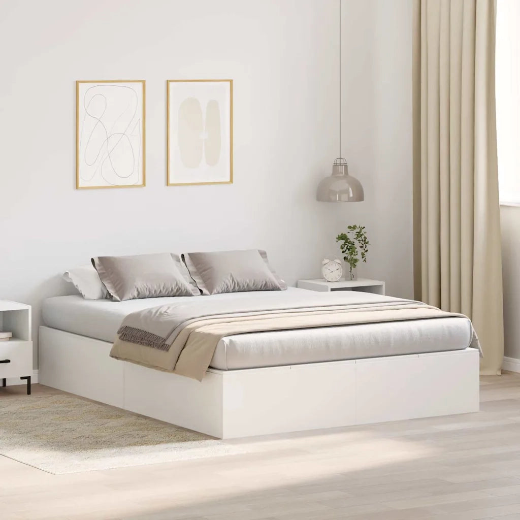 Struttura letto con contenitore Bianco 150 x 200 cm 3335381