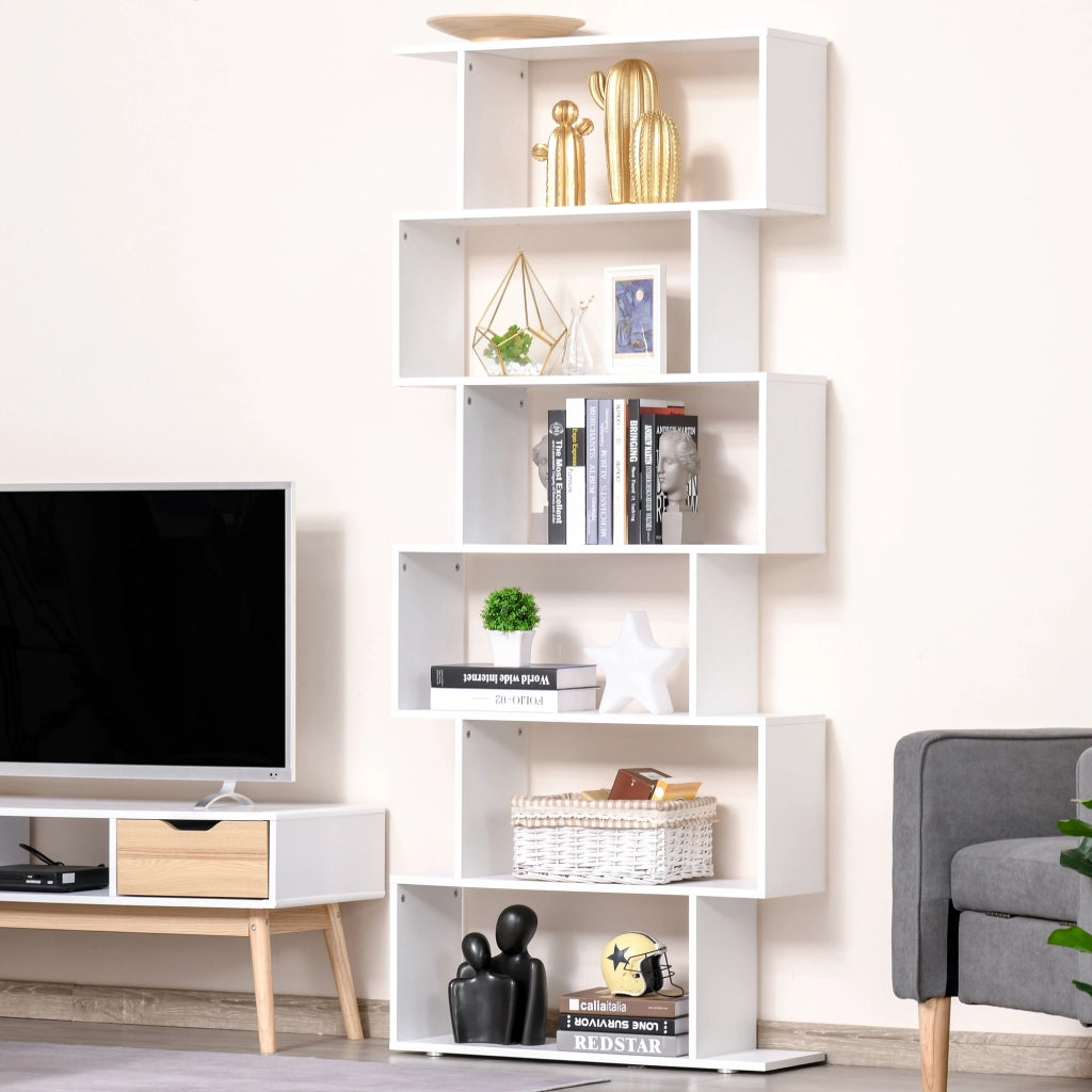 Libreria Scaffale 6 Ripiani Legno S 80x24x191 cm ¨C Minimal ¨C Bianco
