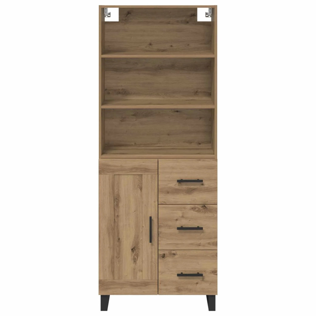 Credenza con Cassetto-Buffet-Armadio da cucina Rovere artigianale 69,5 x 34 x 180 cm 471701
