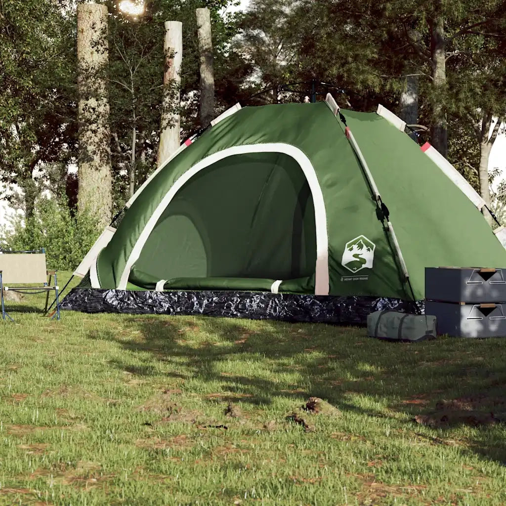 Tenda da Campeggio 5 Persone-Tenda per Escursionismo Verde a Rilascio Rapido