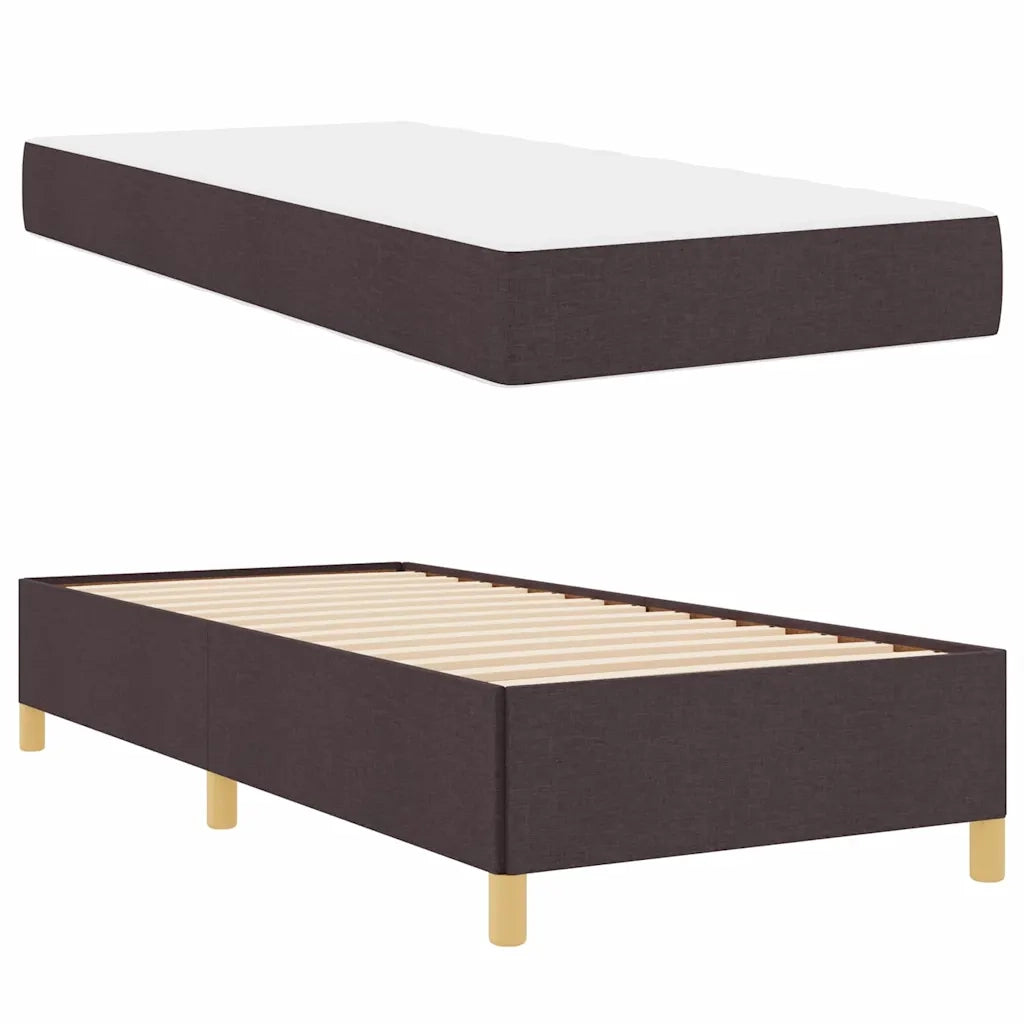 Struttura del letto Marrone Scuro 80 x 200 cm Tessuto