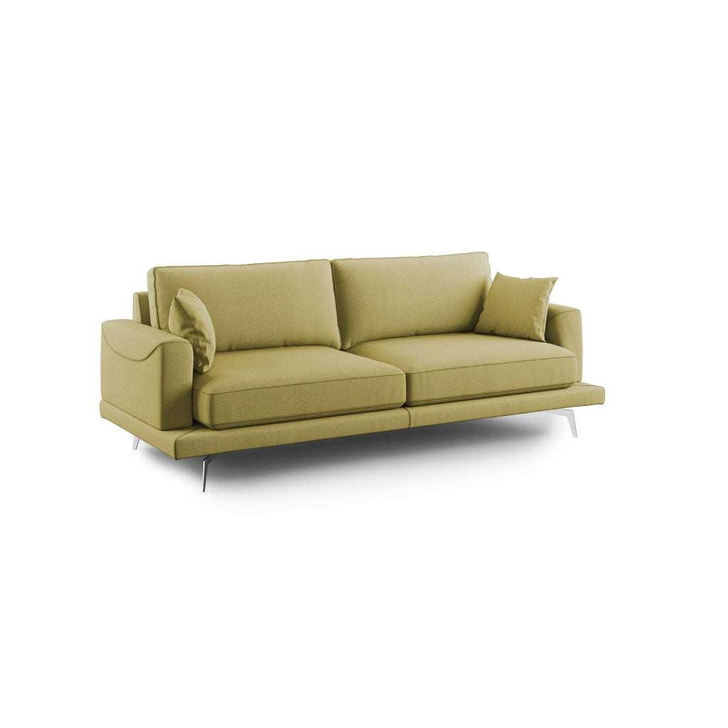 Dorian Divano moderno in tessuto morbido antimacchia T05 218 cm giallo