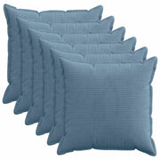Federa 6 pz HOUTEN Blu 60 x 60 cm corduroy 920732