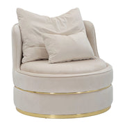 Poltrona Paris Space crema e gold – O 84 x H 72 cm