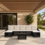 Set Divano da Giardino 8 pcs Nero polyrattan 3436093