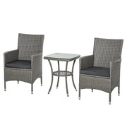 Set Divano da Giardino in Polyrattan ¨C Minimal ¨C Grigio