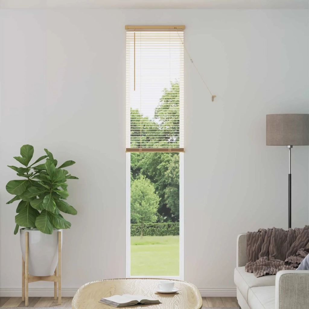 Tenda Veneziana | Tenda a lamelle Marrone Chiaro con Motivo 213 x 50 cm 25 mm PVC