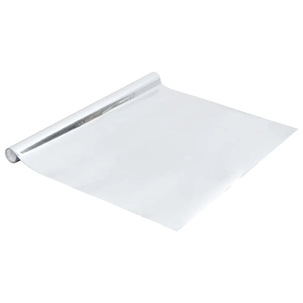 Pellicola Autoadesiva per Mobili Argento Lucido 500x90 cm PVC 326148