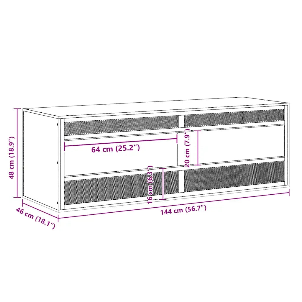 Terrario in Legno Multistrato 144x46x48 cm cod mxl 48906
