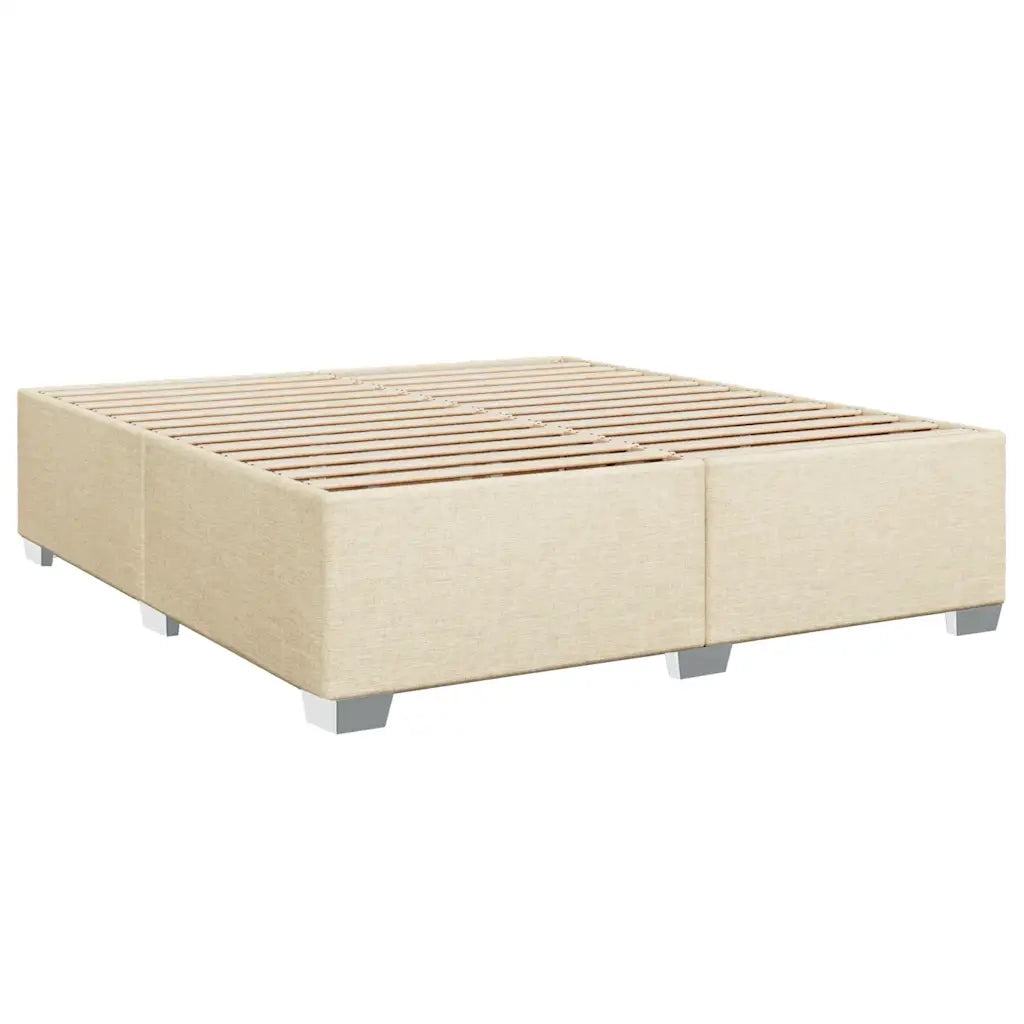 Giroletto a Molle con Materasso Crema 180x200 cm in Tessuto 3290565