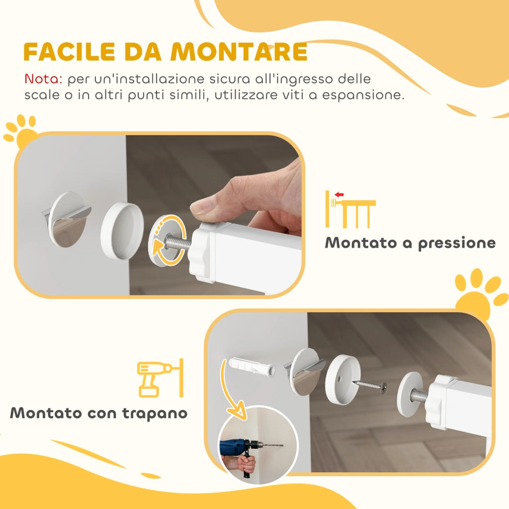 Cancellino per Cani Regolabile ¨C Minimal ¨C Bianco 76-104x106 cm