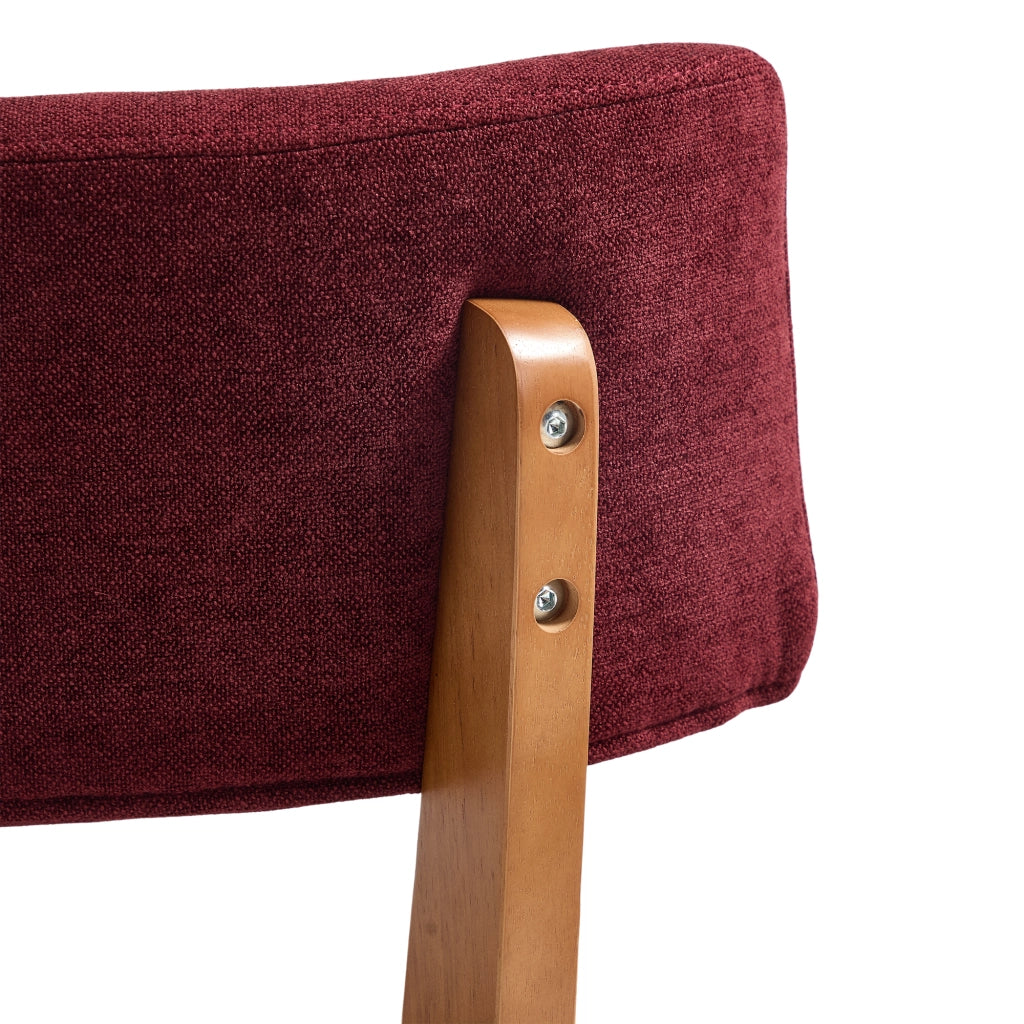 Set 2 Sedie da Pranzo Mid-Century ¨C MINIMAL ¨C Gambe in Legno Massello, Seduta Imbottita in Tessuto
