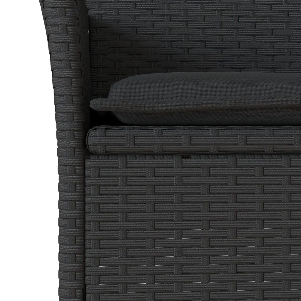 Set da Pranzo da Giardino 3 pz con Cuscini Polyrattan e Vetro 3278543