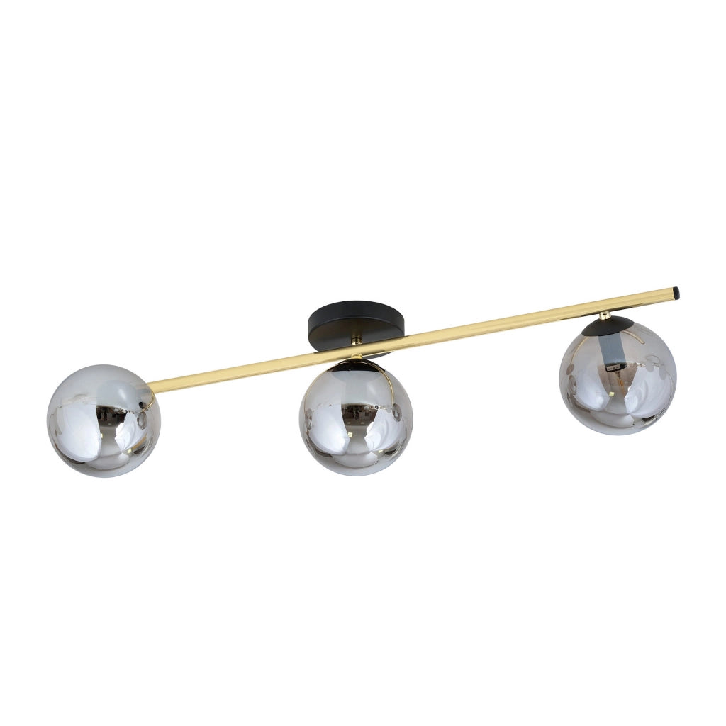Plafoniera Emibig Splendi 3xE14 oro/grafite dimmer