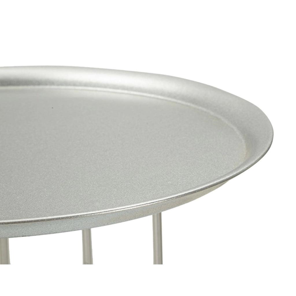 Tavolino VKH583, Argento, Marmo, 40x40x76 cm