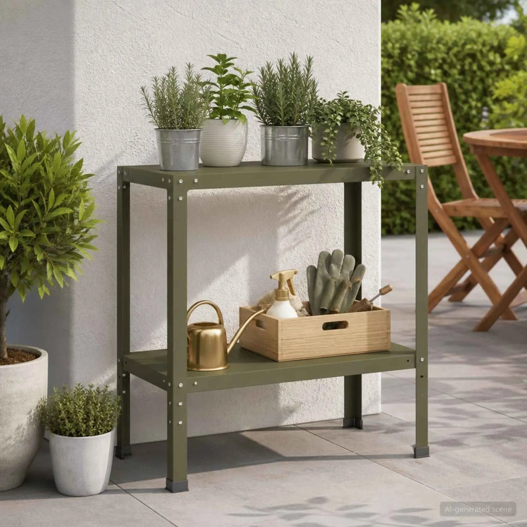 Tavolo da rinvaso 80 x 40 x 80 cm Acciaio verniciato a polvere 8014865