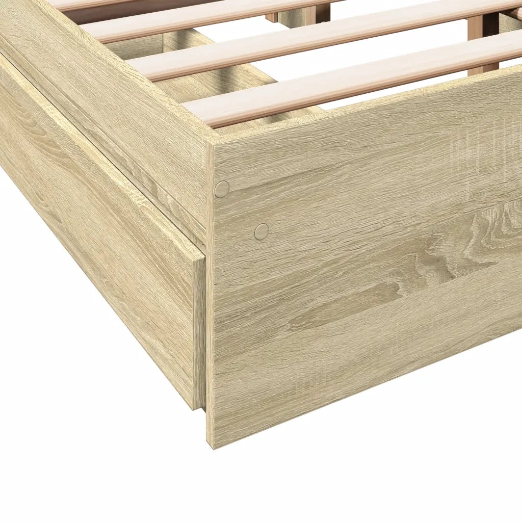 Giroletto Cassetti Rovere Sonoma 140x200 cm Legno Multistrato 3280659