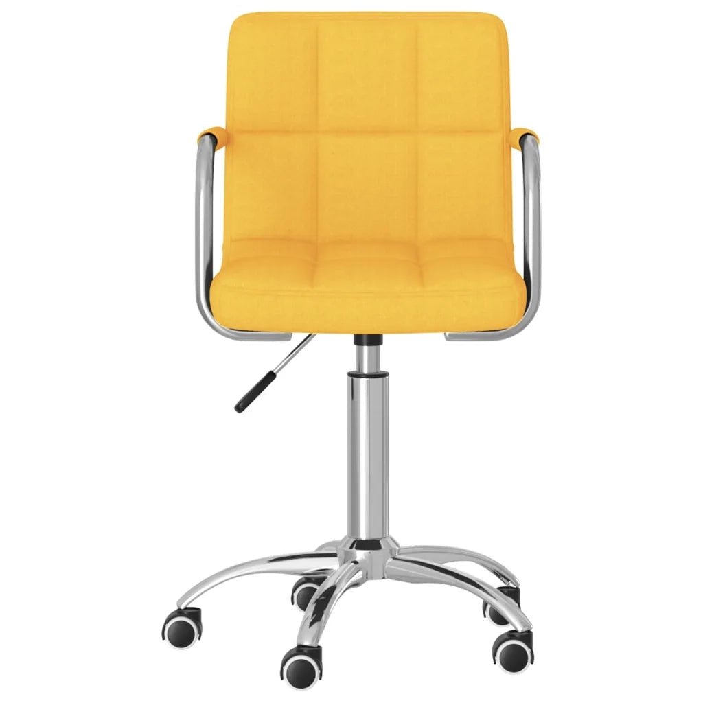 Sedia da Ufficio Girevole Giallo Senape in Tessuto 334674