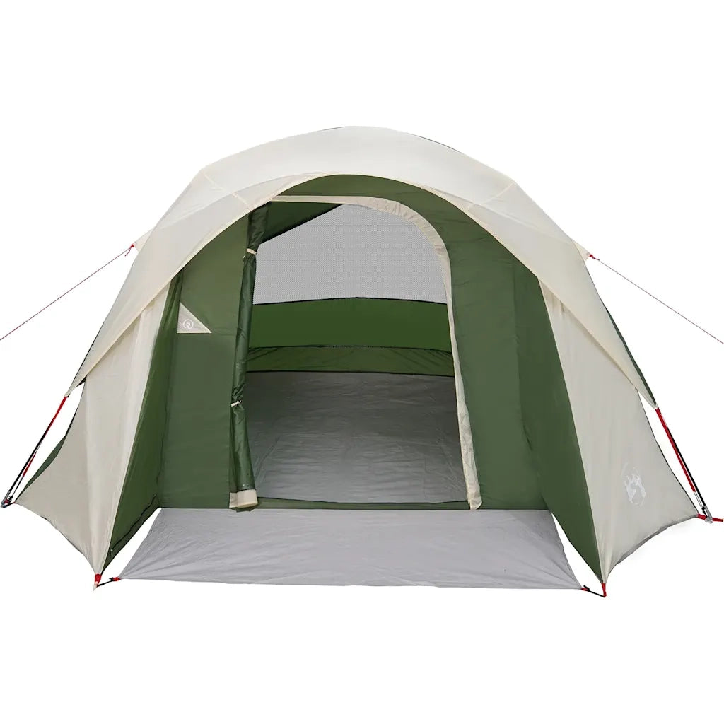 Tenda da Campeggio a Cabina per 4 Persone-Tenda per Escursionismo Verde Impermeabile 790456