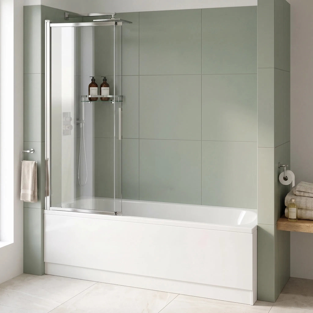 Paravento Vasca Scorrevole Rea Dario Chrome 80
